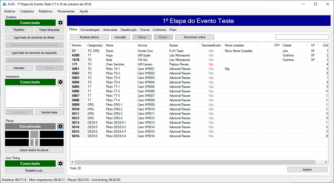 FuTri v3 - Tela inicial